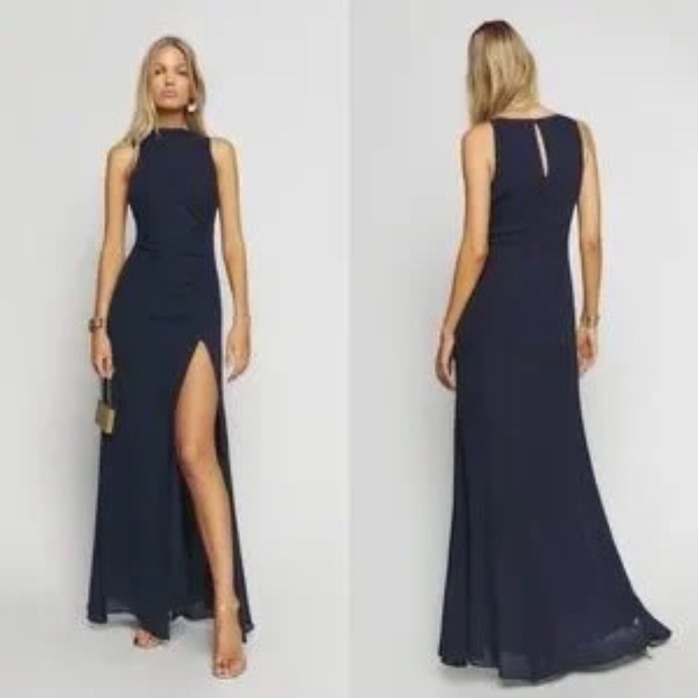 Reformation Senna Dress - Navy